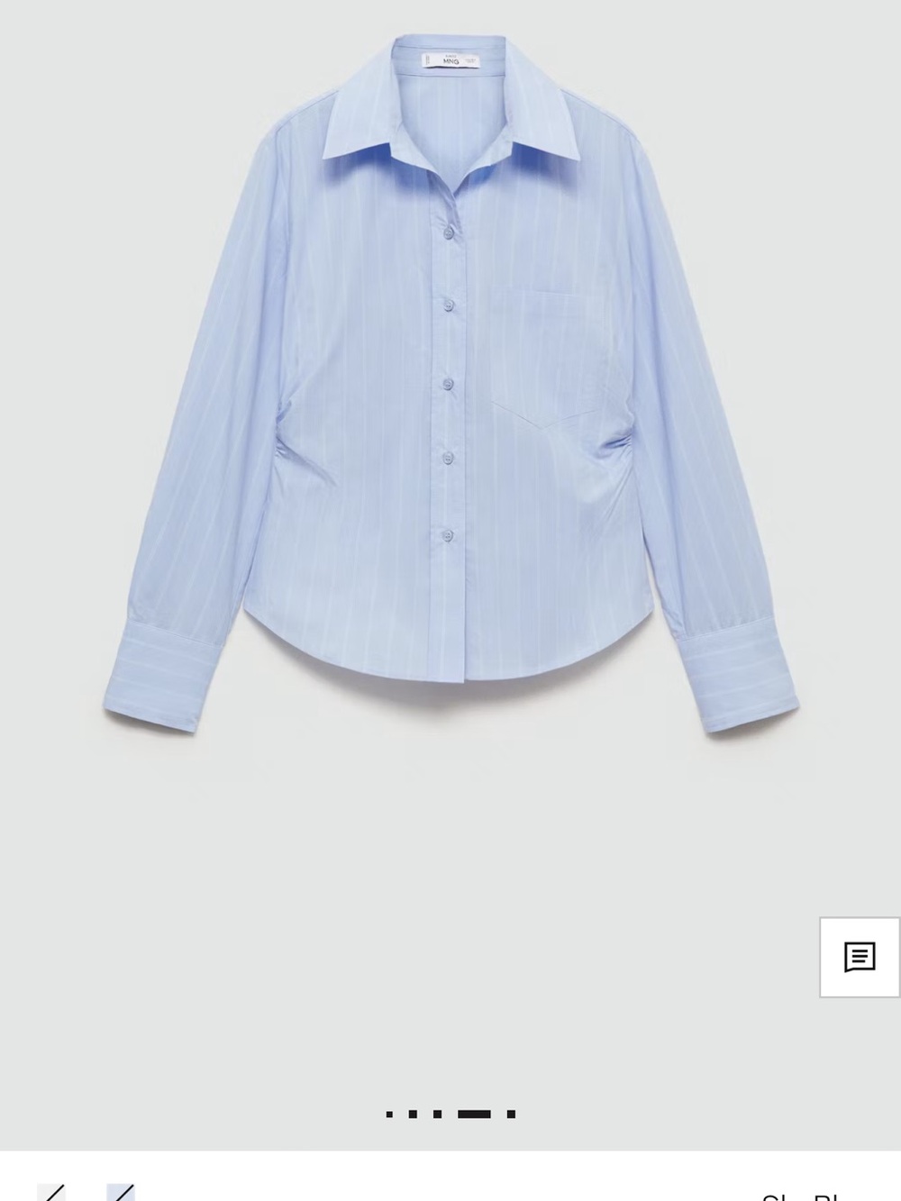 Mango Light Blue Button-Down Shirt - Picture 2 of 2